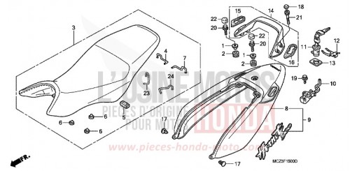 SEAT/SEAT COWL CB900F7 de 2007